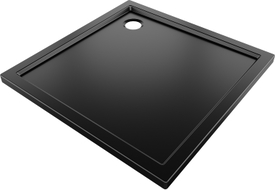 Mexen Flow Duschwanne quadratisch slim 75 x 75 cm, schwarz matt - 46S707575
