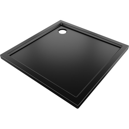 Mexen Flow quadratische Duschwanne Slim 90 x 90 cm, schwarz matt - 46S709090