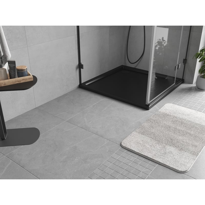 Mexen Flow Duschwanne quadratisch slim 95 x 95 cm, schwarz matt - 46S709595