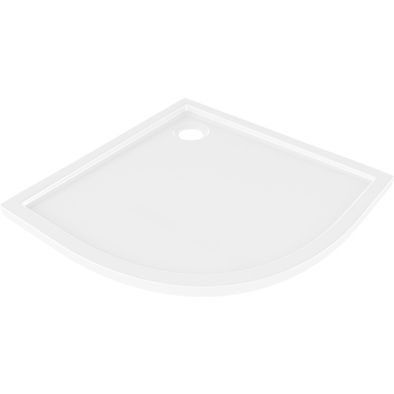 Mexen Flow Duschwanne Halbrund Slim 90 x 90 cm, Weiß Glanz - 46Q109090