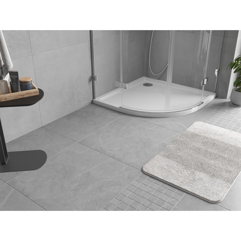 Mexen Flow Duschwanne Halbrund Slim 100 x 100 cm, weiß glänzend - 46Q101010