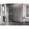 Mexen Lunar fünfeckige Duschkabine links schwenkbar 90 x 90 cm, transparent, weiß - 831-090L-090P-20-00-L