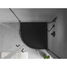 Mexen Flow Duschwanne Halbrund Slim 80 x 80 cm, Schwarz Matt - 46Q708080