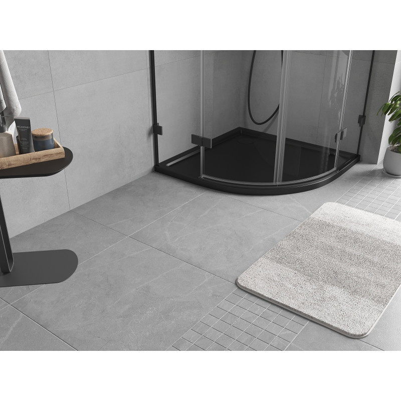 Mexen Flow Duschwanne Halbrund Slim 90 x 90 cm, Schwarz Matt - 46Q709090