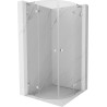 Mexen Lunar L halbrunde Duschkabine schwenkbar 100 x 100 cm, transparent, Chrom - 833L-100L-100P-01-00
