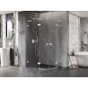 Mexen Lunar L Halbkreis-Duschkabine schwenkbar links 100 x 90 cm, transparent, weiß - 833L-100L-090P-20-00