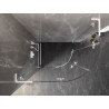 Mexen Lunar L Halbkreis-Duschkabine schwenkbar links 100 x 90 cm, transparent, weiß - 833L-100L-090P-20-00