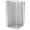 Mexen Lunar L Runddusche mit Klapptür 90 x 90 cm, transparent, gold - 833L-090L-090P-50-00