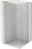 Mexen Lunar L Runddusche mit Klapptür 90 x 90 cm, transparent, gold - 833L-090L-090P-50-00