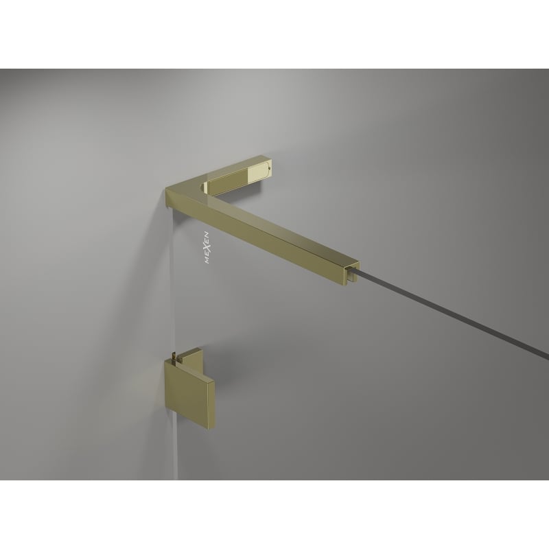 Mexen Lunar L Runddusche mit Klapptür 90 x 90 cm, transparent, gold - 833L-090L-090P-50-00