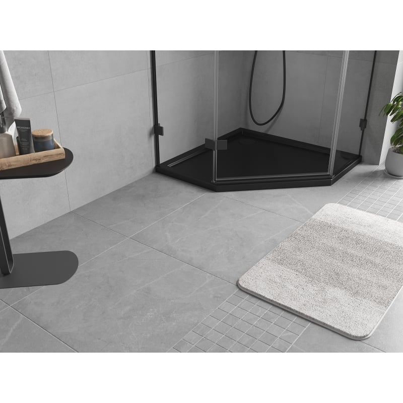 Mexen Flow Fünfeck-Duschwanne Slim 90 x 90 cm, schwarz matt - 46P709090