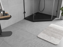 Mexen Flow Duschwanne fünfeckig Slim 100 x 100 cm, Schwarz Matt - 46P701010