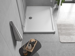 Mexen Flow rechteckige Slim-Duschwanne 75 x 70 cm, weiß glänzend - 46R107075