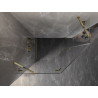 Mexen Lunar fünfeckige Duschkabine, links schwenkbar 90 x 80 cm, transparent, gold - 831-090L-080P-50-00-L
