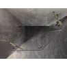 Mexen Lunar fünfeckige Duschkabine mit Schwenktür links 100 x 80 cm, transparent, gold - 831-100L-080P-50-00-L