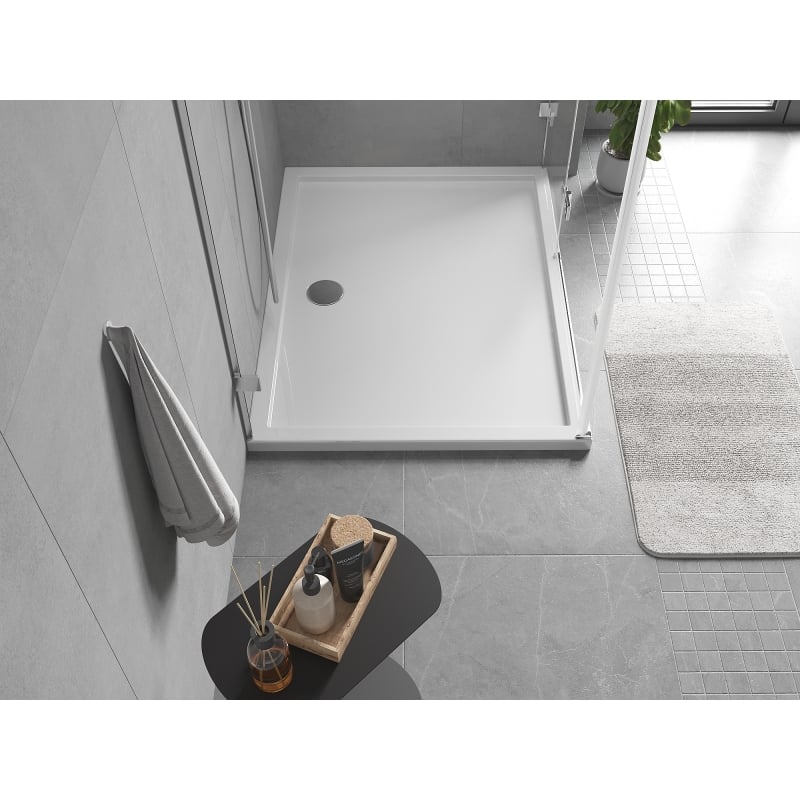 Mexen Flow rechteckige Duschwanne slim 130 x 90 cm, weiß glänzend - 46R109013