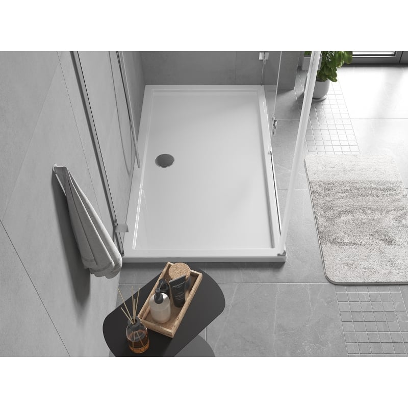 Mexen Flow Rechteck-Duschwanne Slim 150 x 95 cm, Weiß Glanz - 46R109515
