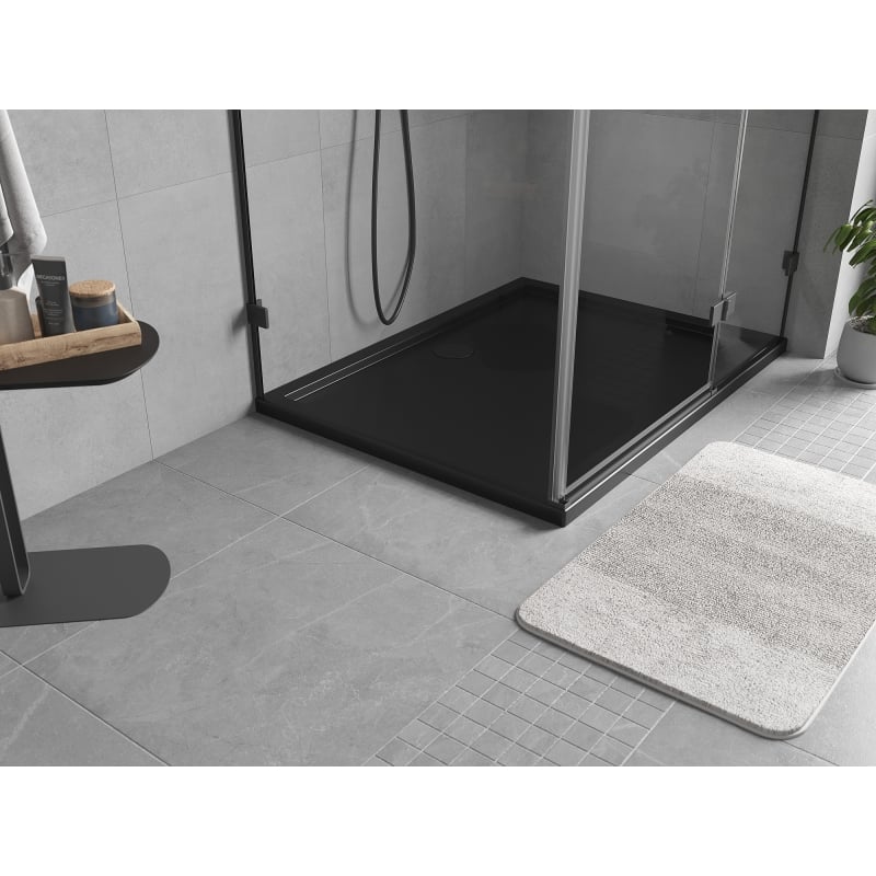 Mexen Flow rechteckige Duschwanne Slim 100 x 70 cm, schwarzmatt - 46R707010
