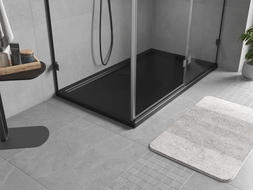 Mexen Flow rechteckige Duschwanne slim 140 x 70 cm, schwarzmatt - 46R707014