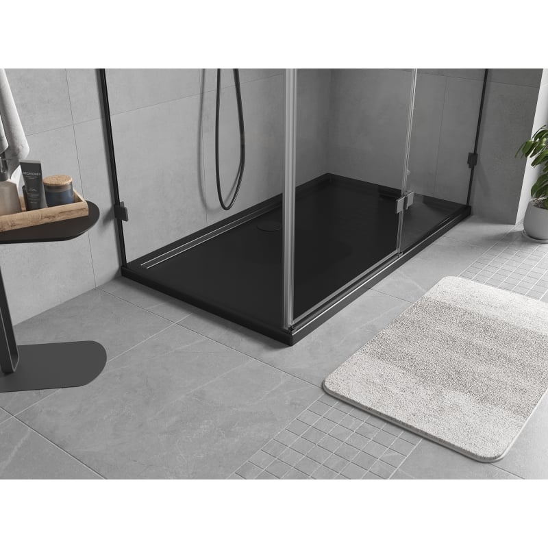 Mexen Flow rechteckige Duschwanne Slim 150 x 70 cm, schwarz matt - 46R707015