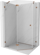 Mexen Lunar Fünfeck-Duschkabine, schwenkbar links 90 x 80 cm, transparent, Roségold - 831-090L-080P-60-00-L