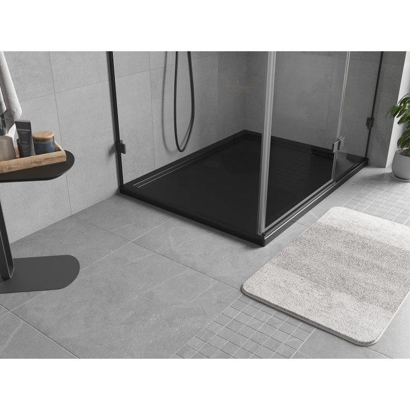 Mexen Flow rechteckige Duschwanne Slim 130 x 95 cm, Schwarz Matt - 46R709513