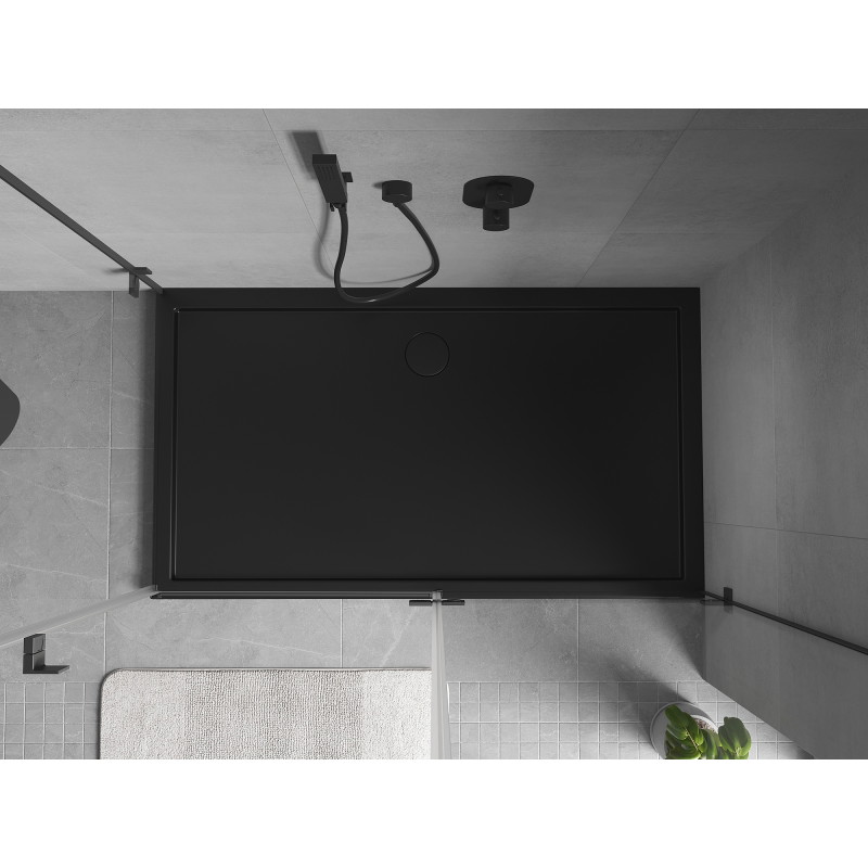 Mexen Flow rechteckige Slim-Duschwanne 140 x 95 cm, schwarz matt - 46R709514