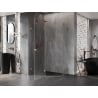 Mexen Lunar fünfeckige Duschkabine links öffnend 100 x 80 cm, transparent, gebürstetes Kupfer - 831-100L-080P-65-00-L