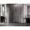 Mexen Lunar fünfeckige Duschkabine schwenkbar links 100 x 90 cm, transparent, gebürstetes Kupfer - 831-100L-090P-65-00-L