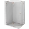 Mexen Lunar fünfeckige Duschkabine schwenkbar links 100 x 90 cm, transparent, gebürstetes Kupfer - 831-100L-090P-65-00-L