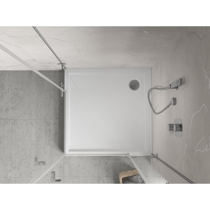 Mexen Flow+ Duschwanne quadratisch 70 x 70 cm, weiß glänzend - 46S107070H