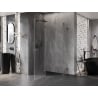 Mexen Lunar Fünfeck-Duschkabine links 100 x 80 cm, transparent, gebürstetes Gun Gray - 831-100L-080P-66-00-L