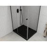 Mexen Roma drehbare Duschkabine 120 x 80 cm, transparent, schwarz + Flat Duschwanne, schwarz - 854-120-080-70-00-4070B
