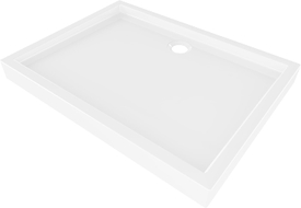 Mexen Flow+ rechteckige Duschwanne 90 x 70 cm, weiß glänzend - 46R107090H