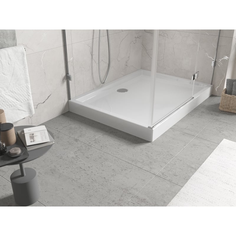 Mexen Flow+ rechteckige Duschwanne 90 x 70 cm, weiß glänzend - 46R107090H