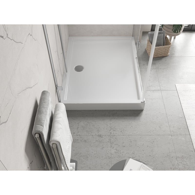 Mexen Flow+ rechteckige Duschwanne 100 x 70 cm, weiß glänzend - 46R107010H