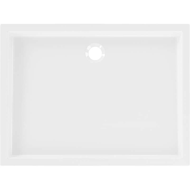 Mexen Flow+ rechteckige Duschwanne 100 x 80 cm, weiß glänzend - 46R108010H