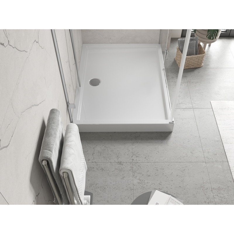 Mexen Flow+ rechteckige Duschwanne 120 x 80 cm, weiß glänzend - 46R108012H