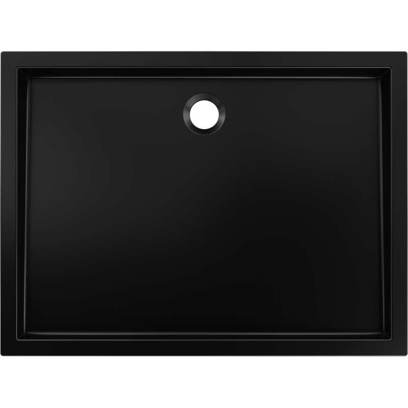 Mexen Flow+ rechteckige Duschwanne 120 x 80 cm, schwarzmatt - 46R708012H