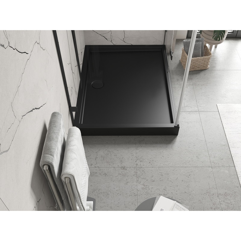 Mexen Flow+ Rechteckige Duschwanne 100 x 90 cm, schwarzmatt - 46R709010H