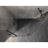 Mexen Lunar fünfeckige Duschkabine mit links öffnender Tür 100 x 80 cm, transparent, schwarz - 831-100L-080P-70-00-L