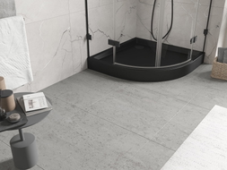 Mexen Flow+ Duschwanne halbrund 90 x 90 cm, schwarz matt - 46Q709090H