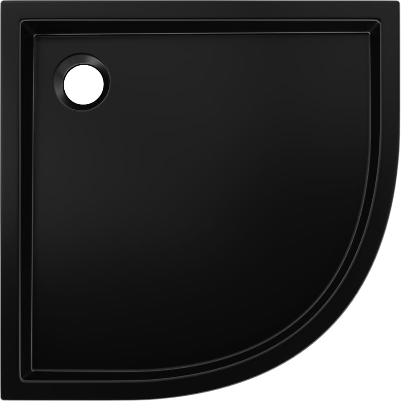 Mexen Flow+ Duschwanne halbrund 90 x 90 cm, schwarz matt - 46Q709090H