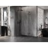 Mexen Lunar L Halbkreis-Duschkabine schwenkbar 90 x 90 cm, transparent, gebürstet Gun Gray - 833L-090L-090P-66-00