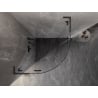 Mexen Lunar L Halbkreis-Duschkabine schwenkbar 90 x 90 cm, transparent, gebürstet Gun Gray - 833L-090L-090P-66-00