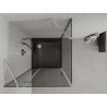 Mexen Roma Schwenkbare Duschkabine 80 x 80 cm, Graphit, Chrom + Duschwanne Flat, Schwarz - 854-080-080-01-40-4070