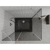 Mexen Roma Duschkabine schwenkbar 80 x 120 cm, Graphit, Chrom + Duschwanne Flat, Schwarz - 854-080-120-01-40-4070