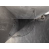 Mexen Lunar L halbkreisförmige Duschkabine mit Schwingtür 100 x 100 cm, transparent, gebürsteter Nickel - 833L-100L-100P-97-00