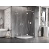 Mexen Lunar L Duschkabine halbrund schwenkbar rechts 100 x 90 cm, transparent, weiß - 833L-100P-090L-20-00