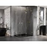 Mexen Lunar L Duschkabine halbrund rechts 100 x 90 cm, transparent, gold - 833L-100P-090L-50-00
